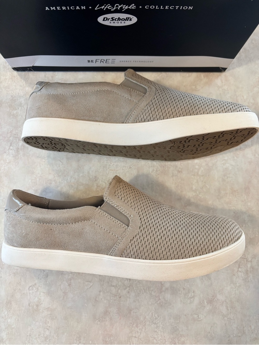 Dr. Scholl's Women’s Slip-On Knit Loafers in Light Beige - Picture 3 of 7